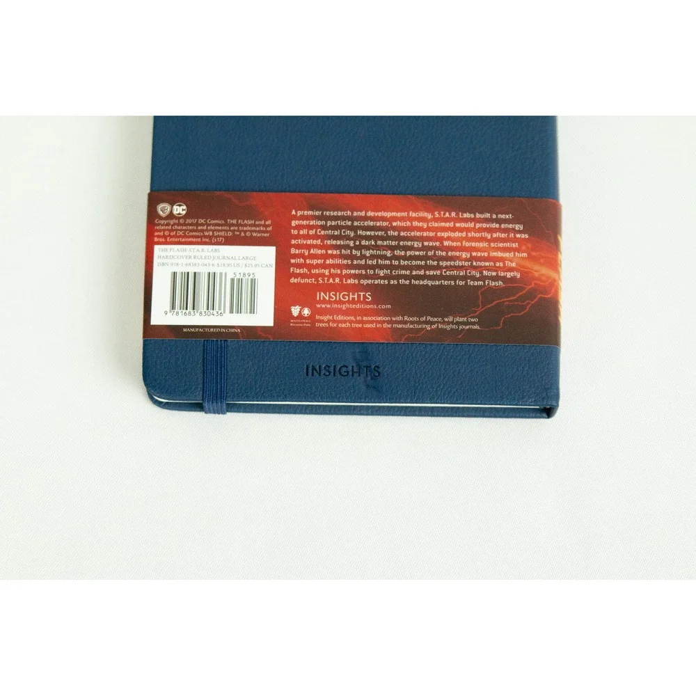 DC Comics The Flash STAR Labs Hardcover Ruled Journal Insight Editions Navy Blue